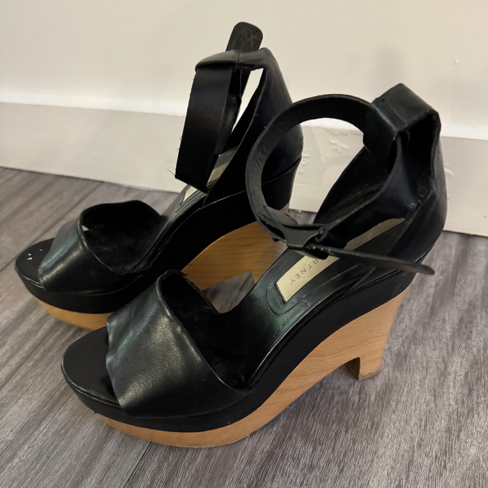 Stella McCartney Black Wedges - Size 7.5